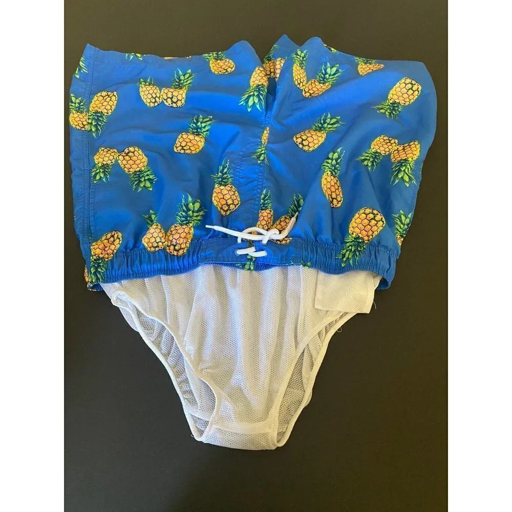 Simply Style by Sears Hawaiian Tropical Swimming Trunks, Size Large